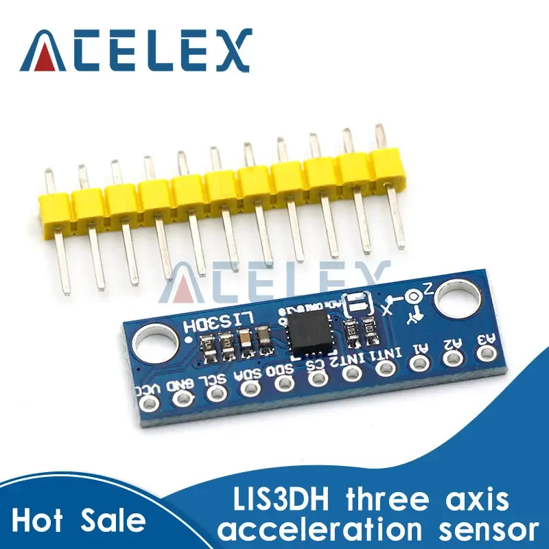 LIS3DH Triaxial Acceleration Temperature Sensor Three Converters Motion Accelerometer Module Development Board Replace ADXL345