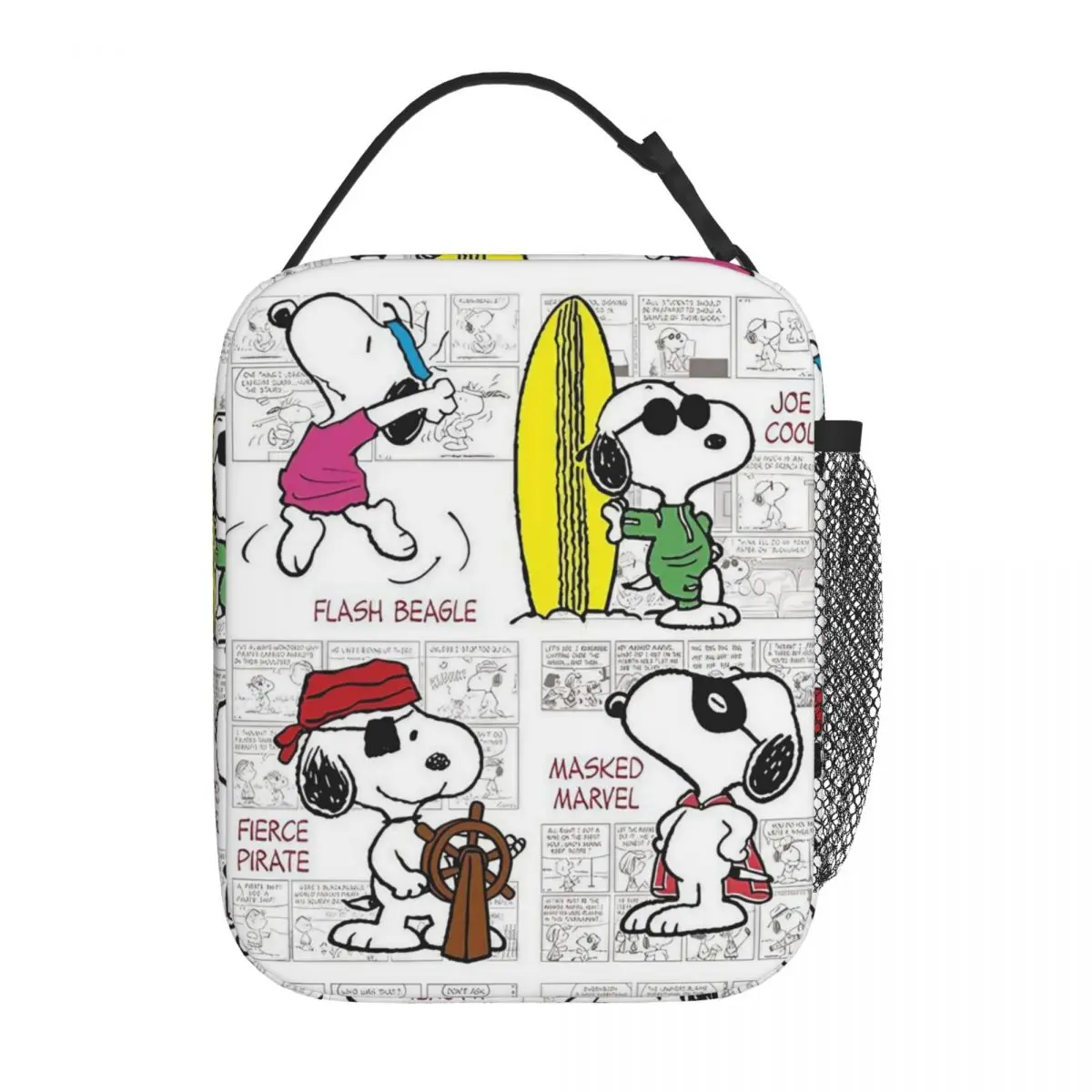 Peanuts Snoopy Cute Cartoon Insulated Lunch Bag contenitore per pasti ad alta capacità borsa termica Tote Lunch Box School Travel uomo donna