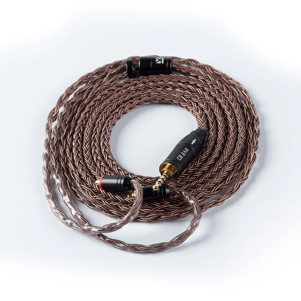 KBEAR 16 Core Reinem Kupfer Kopfhörer Kabel 2PIN/MMCX/QDC Earbuds Connector Verwenden Für KZ EDX ZSN PRO BLON BL-03 KBEAR KS1 Kopfhörer – Detail 12