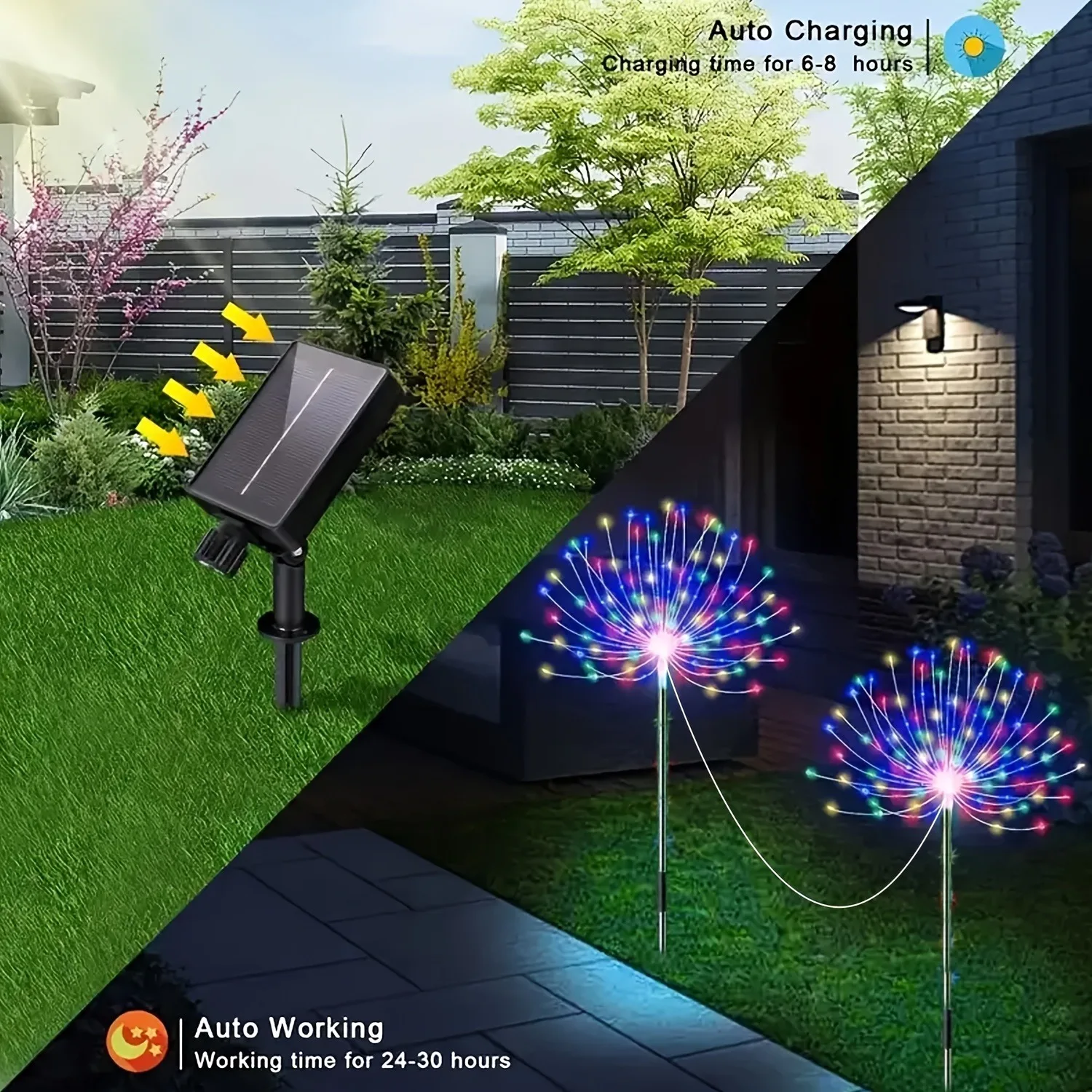 LED Solar Firework Lights Garden Decoration Fairy Lights Waterproof Outdoor Dandelion Lawn Lamp for Garden Landscape Lawn Decor