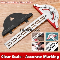0-180 Degree Angle Gauge Woodworkers Edge Ruler Stainless Steel Protractor Angle Finder Ruler Precision Carpenter Measuring Tool