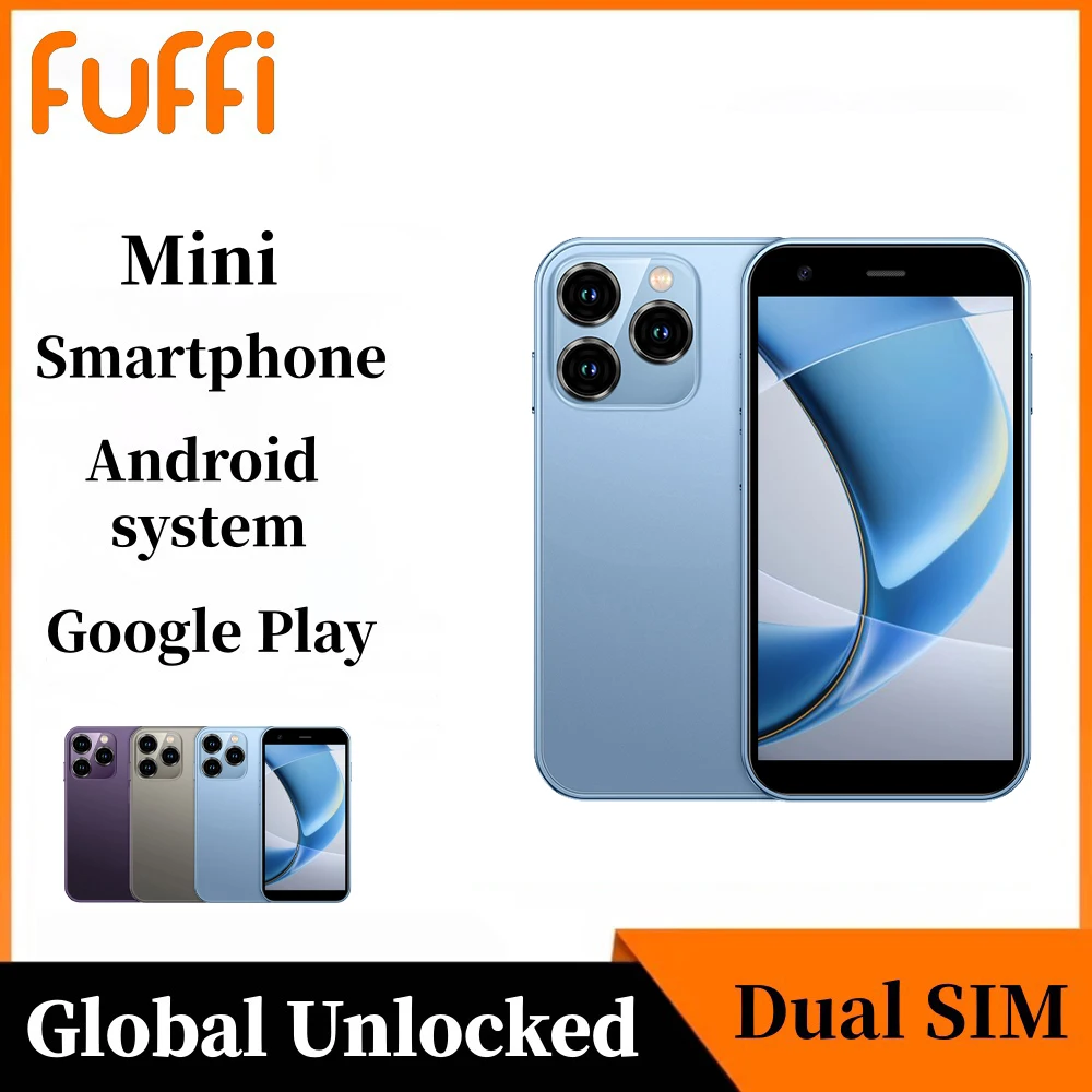 FUFFI i16 Pro Mini Smartphone Android Phone Face ID Portable 8.1 Mini celulare 3.0 Inch HD 16GB ROM 1000mAh Battery Cellphone