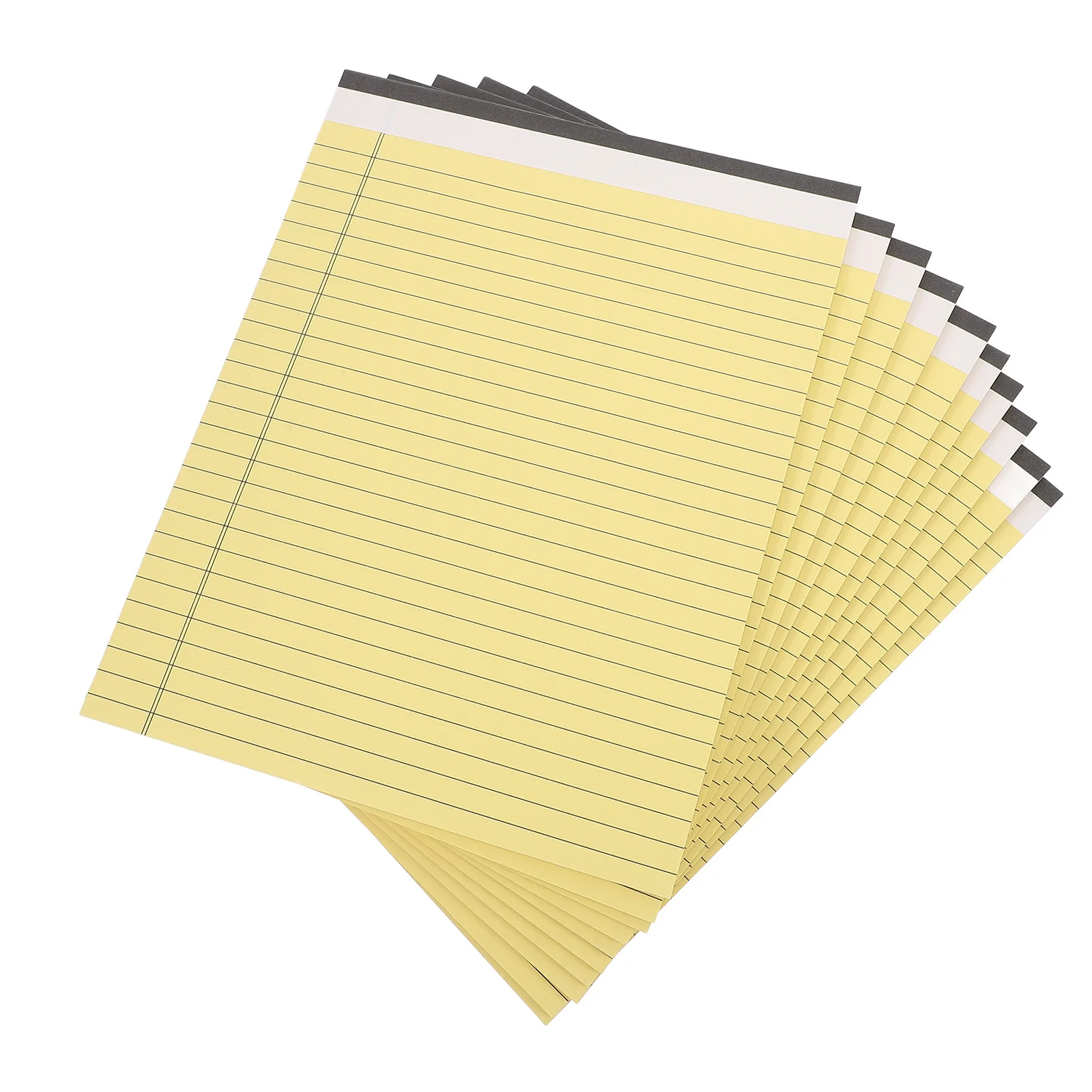 

10Pcs Legal Pads Yellow Paper Large 203x280mm Double-Sided Tearable Lined Notebooks for Office School -Taking