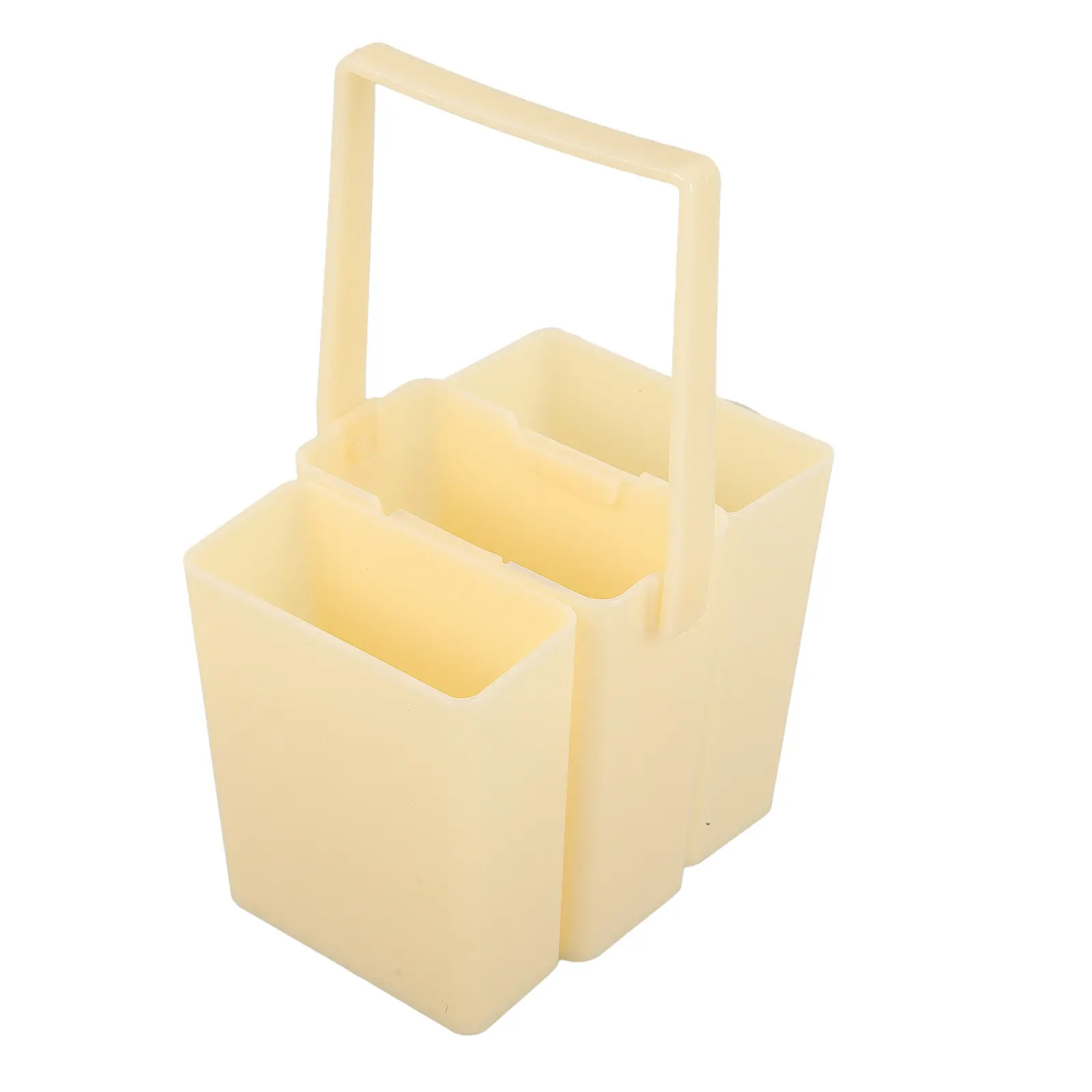 1Set Art Brush Washer Detachable Three Compartments Plastic Washing Bucket Portable Painting Brush Cleaning Tool for Home School