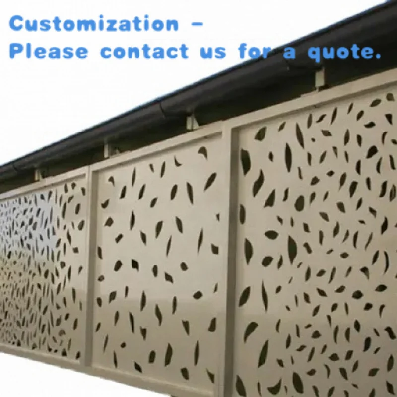 

custom.Facade Exterior Wood Divider Partition Curtain Wall Panels Laser Cut Metal Decoration Partition Balcony Screen Aluminum