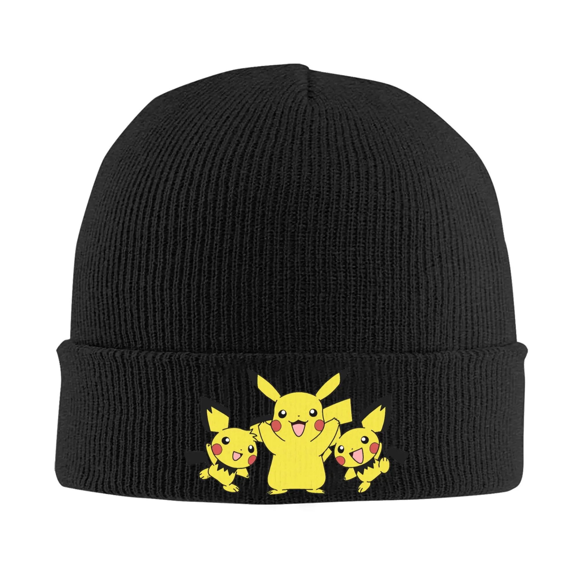 Gorro de Pikachues personalizado, gorro tejido fresco para hombres y mujeres, gorros Unisex para adultos con dibujos de Ash Ketchum, gorros cálidos para invierno