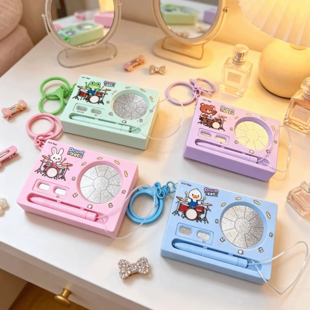 Recording Function Electronic Drum Keychain Mini Size Portable Electronic Piano Drum Keychain Cute Playable Music Keychain Small
