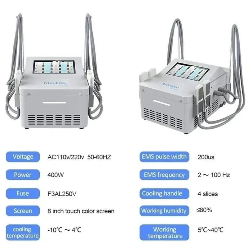 

Новейший аппарат для криолиполиза с EMS стимулятором мышц, замораживающее вакуумное терапевтическое устройство для похудения, устройство для домашнего использования