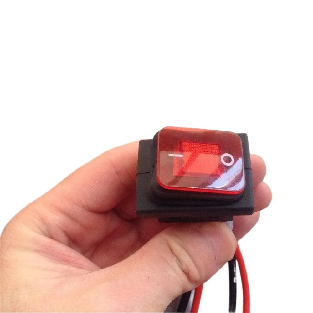1PCS 9-36V T/XT60 Plug Waterproof Power Switch 4-pin 2-position 50A Large Current Silver Contact Point Power Switch with Red LED
