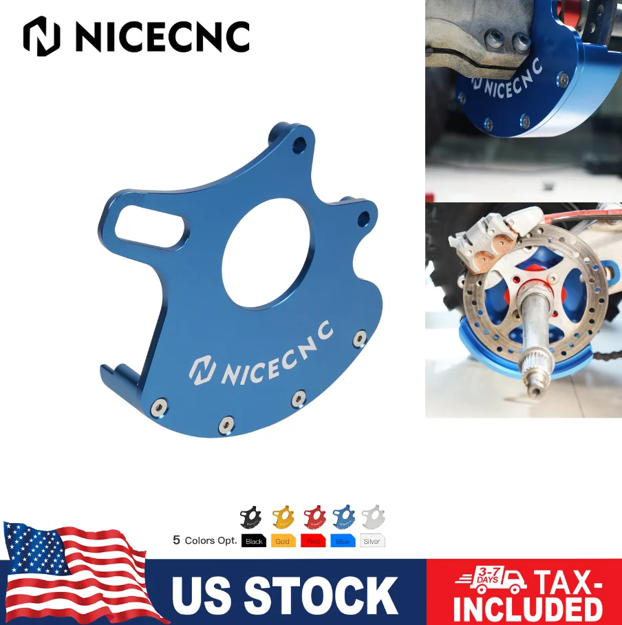 

NICECNC Raptor 700 Rear Disk Brake Caliper Bracket Rotor Guard For Yamaha Raptor 700 700R 2013-2023 6061-T6 Aluminium ATV Parts