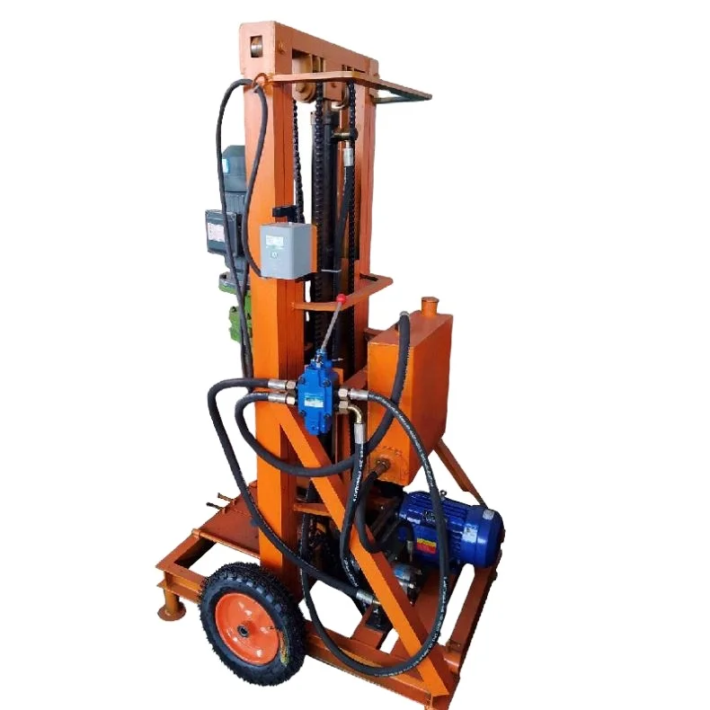 

Portable Electric 100m Water Well Rotary Drilling Rig Machine Small Swivel with Pump Motor Engine Core Components