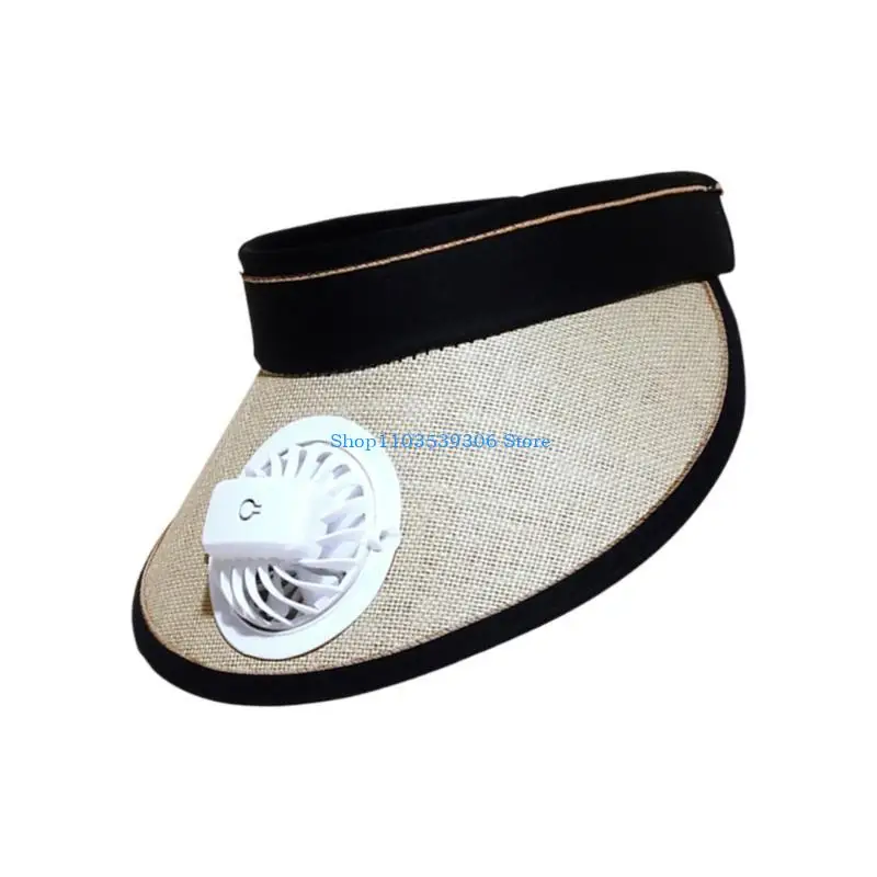 قبعة شمسية 400A قابلة للتنفس مع مروحة للنساء البالغات قبعة رياضية للأنشطة الخارجية #2