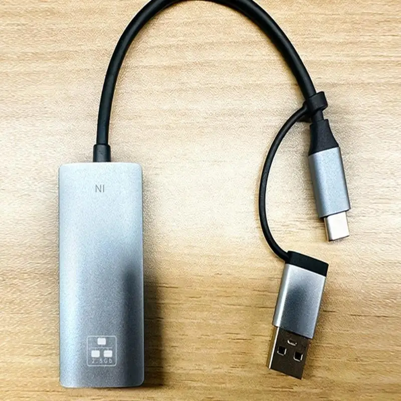 

2.5G Type C/USB To RJ45 Gigabit Ethernet Adapter Corded Networking Converter