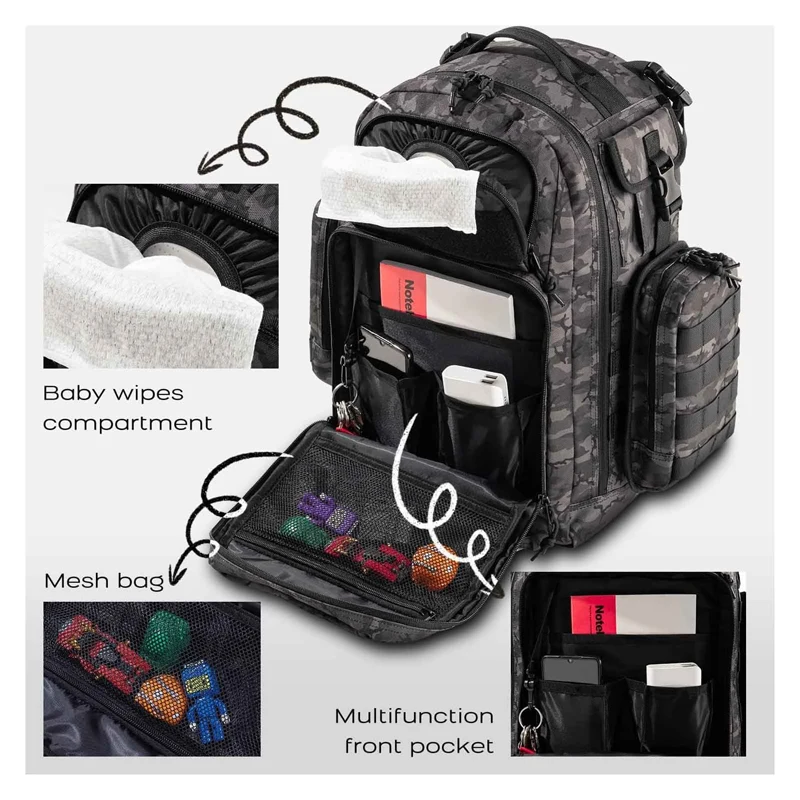 Tactical Backpack for Men Outdoors Multifunctional Capacity Waterproof Outdoor Sport Hiking Camping Hunting Travel Backpack Bags