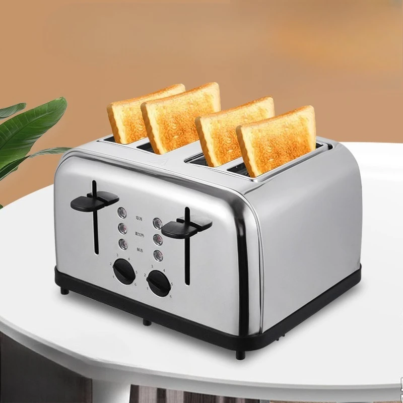 220V Fully Automatic Toaster Toaster  2 Slices 4 Slices Heated Toast