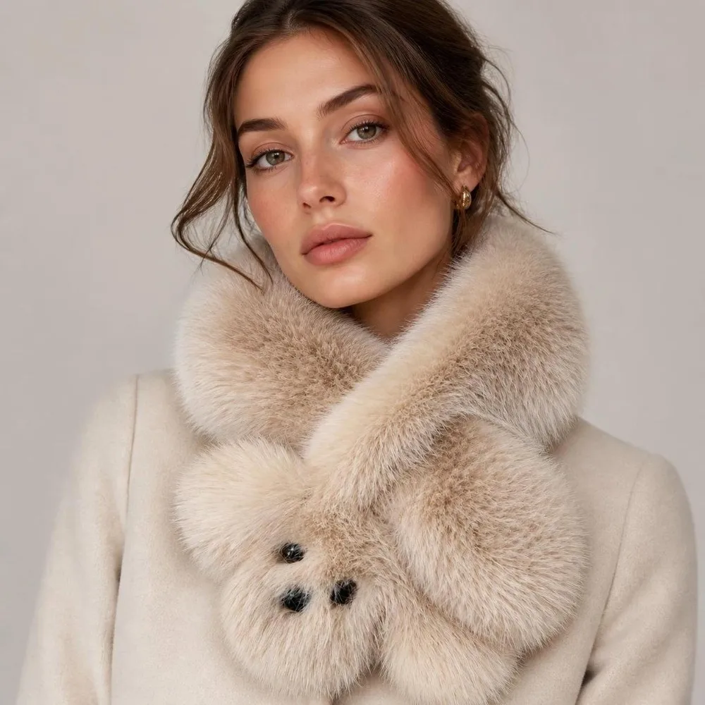 soft Thickened Winter Scarf keep warm Puppy Shape Neck Scarf Korean Style Collar Scarf Winter