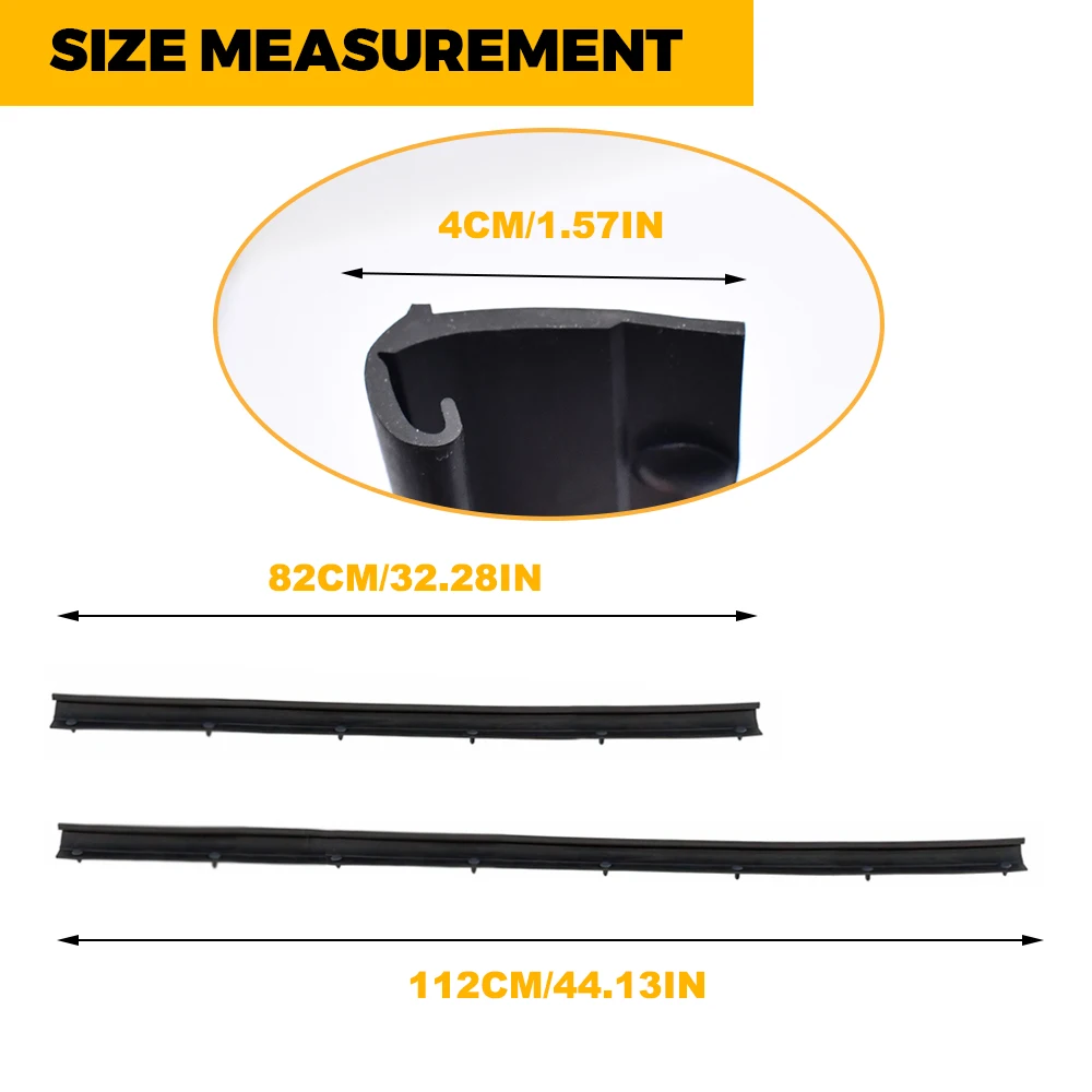 4pcs Door Lower Weatherstrip For 1999-2016 Ford F250 F350 F450 F550 Super Duty Crew Cab Front & Rear Rubber Door Seal Trim Set