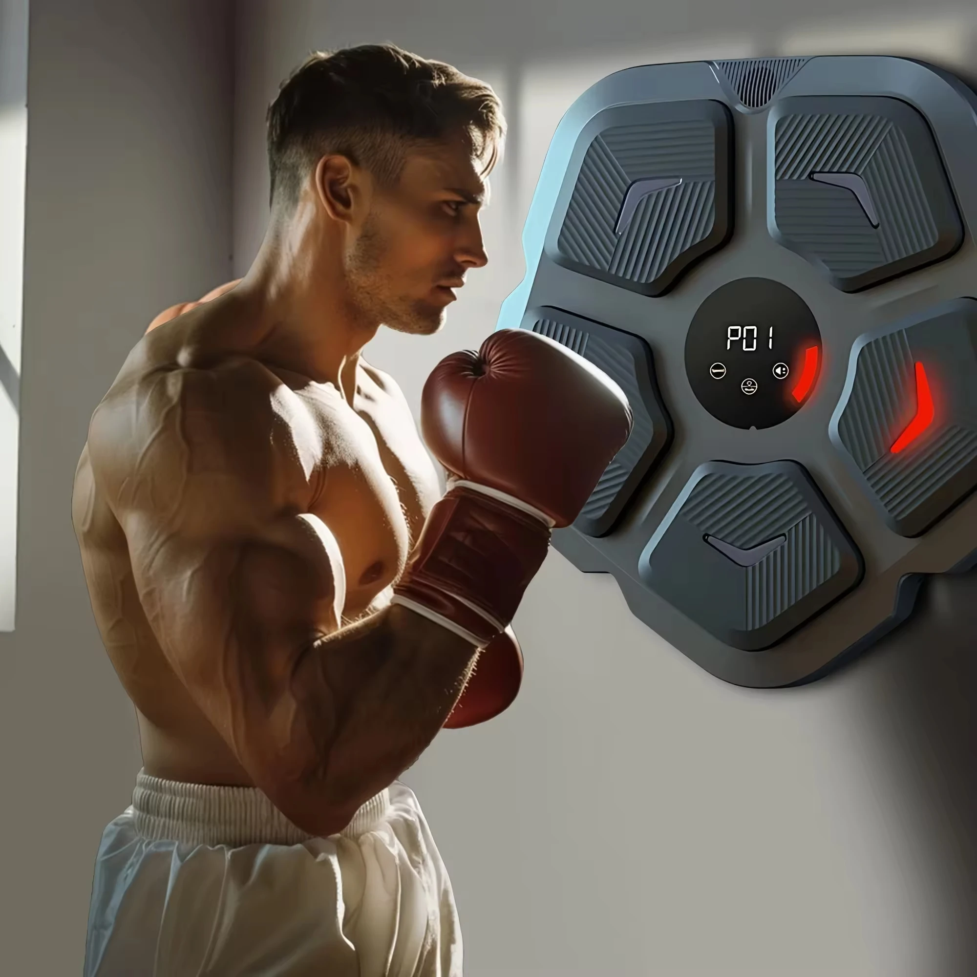 2026 High Quality Smart Wall Mount Blue Tooth Music Durable Surface Ideal Punch Practicing Strike Boxing Training Training Targe