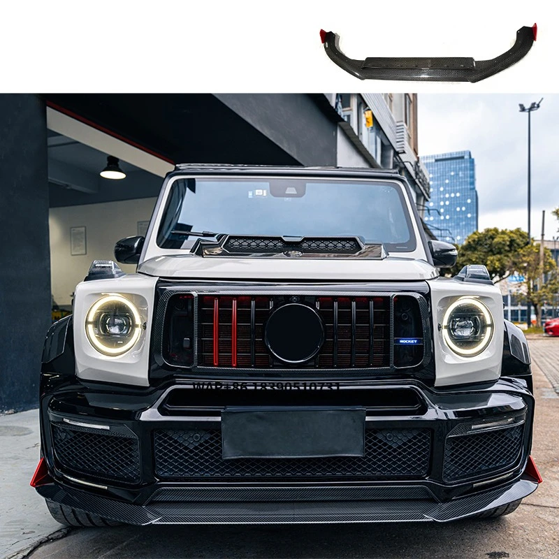 

Передний сплиттер (губа) Rocket Style из сухого карбона для Mercedes-Benz G-класса W464 W463A G63 G65 G500