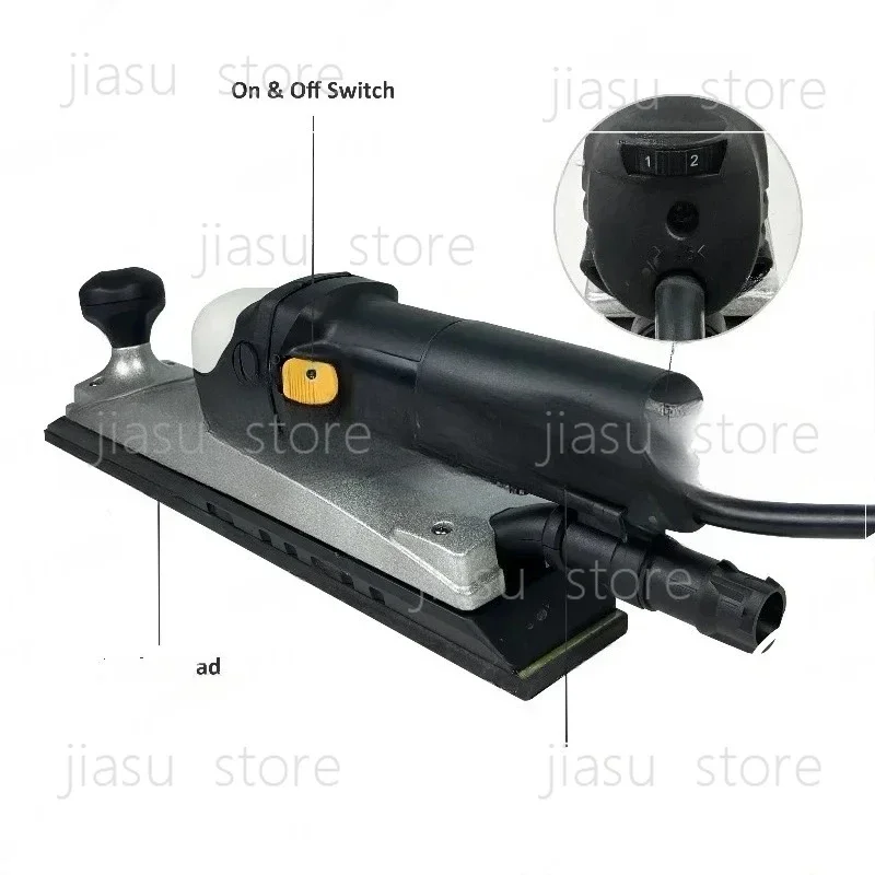 70x400mm Central Vacuum Flat Sanding Machine Longbase Long Bed Electric Long Board Orbital Sander 500W with Carbon Brush
