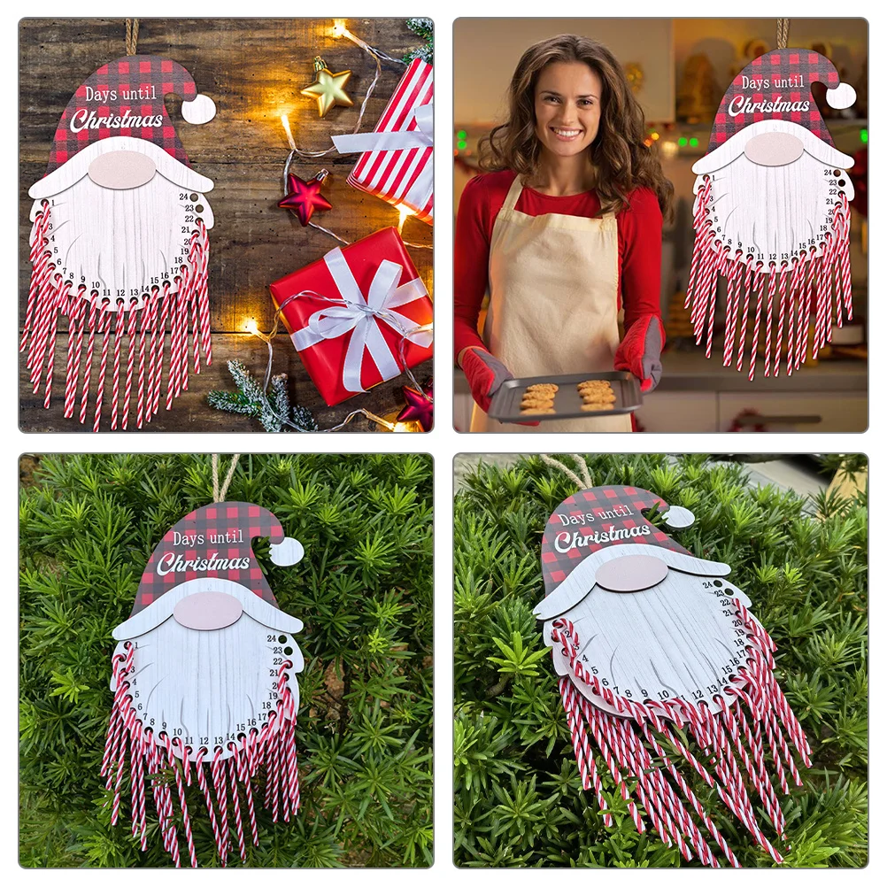 

Festive Christmas Wall Hanging Calendar Pendant for Front Door Home Decor DIY Advent Countdown Xmas Party Decoration