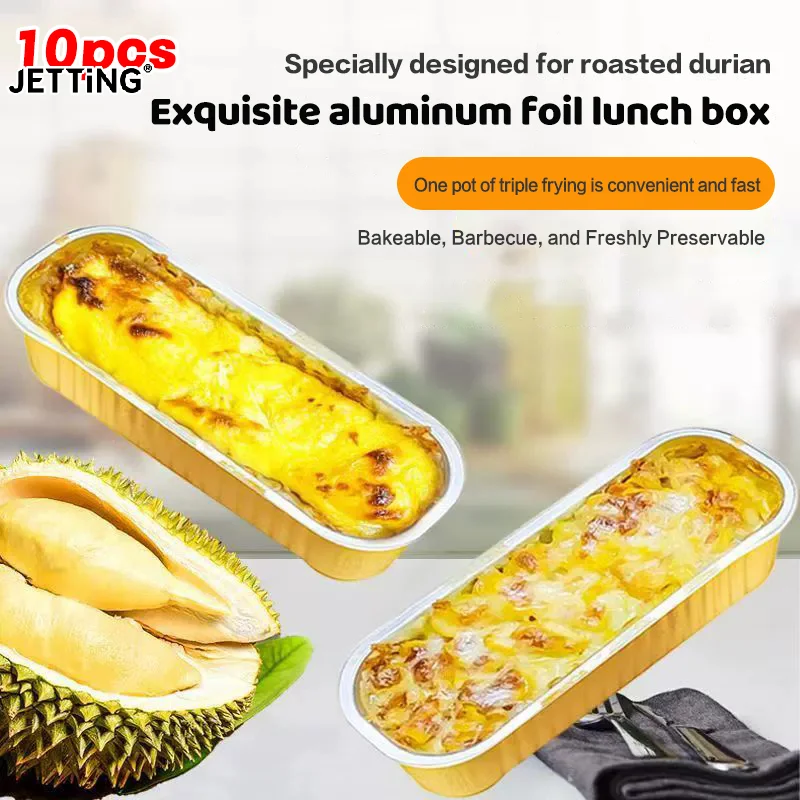 

10Pcs Mini Loaf Pans Rectangle Aluminum Foil Baking Pan Mini Bread Container Heat-Resistant Cake Pans For Daily Holiday Baking