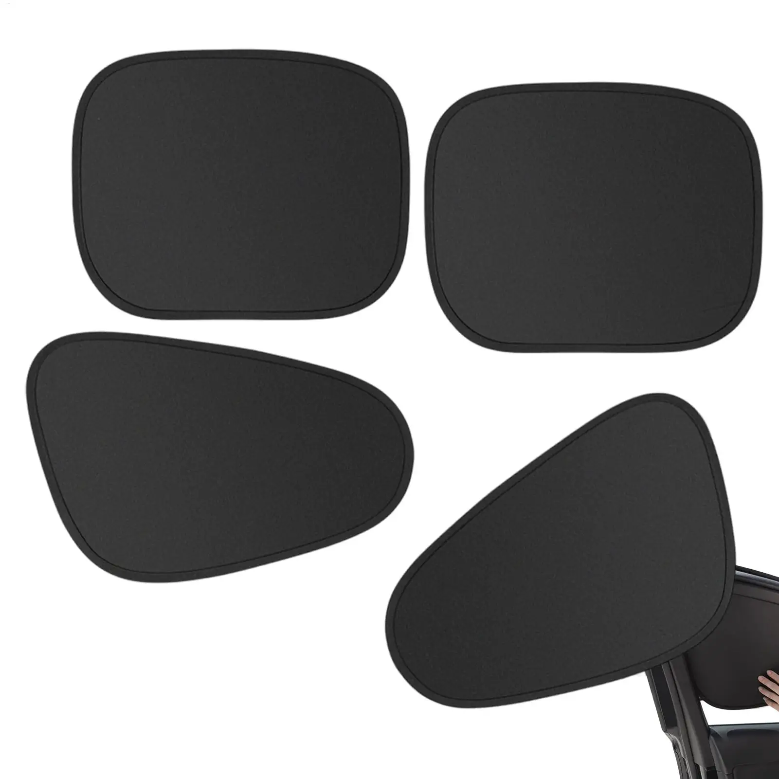 For  SUV Car Shades For Side Window UV Protection 4 Pieces Electrostatic Adsorption Car Sun Shade Side Window For Sedan Truck