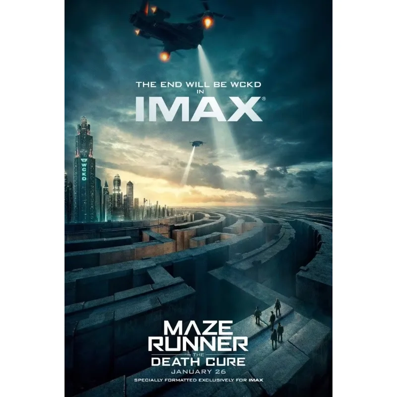 Home Decor Maze Runner The Death Cure-Silk Art Poster Wall Sticker Decoration Gift