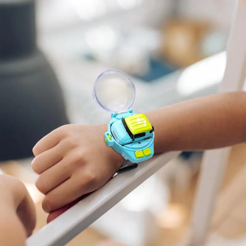 Reloj de coche de Control remoto para niños, reloj de coche de carreras de muñeca para niños, carga USB, Mini reloj de coche RC, reloj interactivo para niños