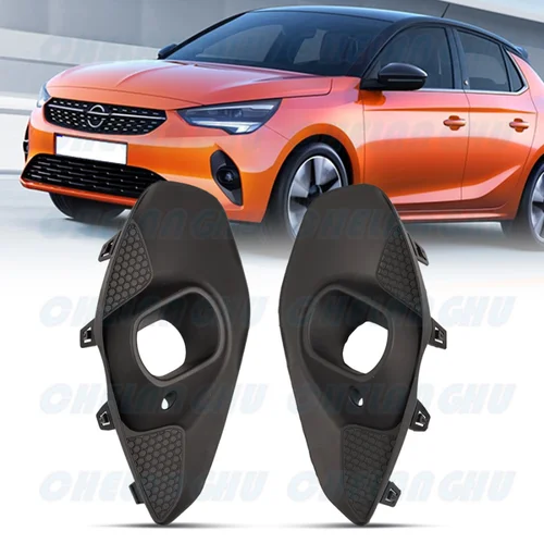 Imagen 1 del producto Para Vauxhall/Opel CORSA F 2019 2020 2021 2022 2023 2024 luces antiniebla delanteras de coche cubierta de rejilla de lámpara con orificio de Radar