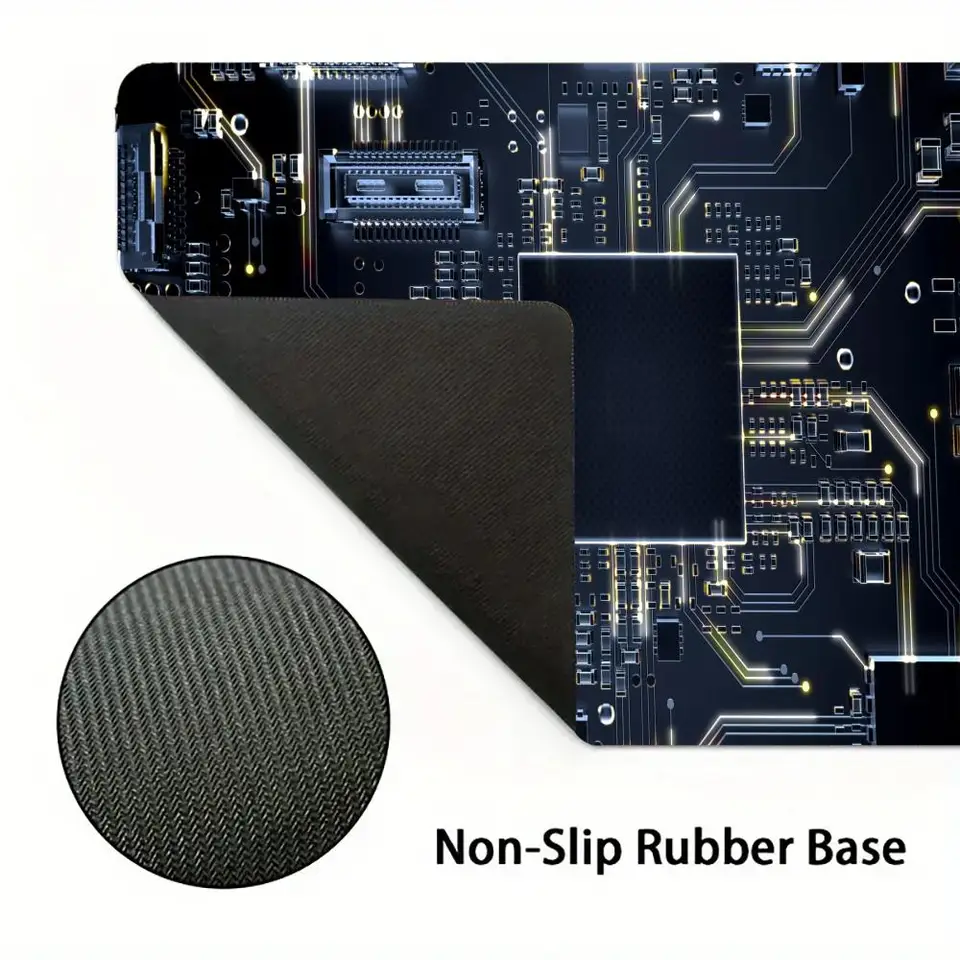 Set Di Tappetini In Gomma Per Mouse – Modello Grafico Commerciale, Per PC E Desktop, Bordi Rifiniti