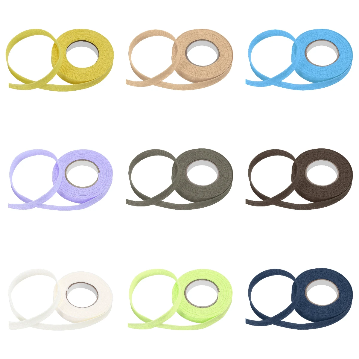 Uxcell 1/2cm Single Fold Bias Tape Polyester Continuous Bulk Bias Tape for Sewing, Seaming Quilting Hemming Binding Crafts