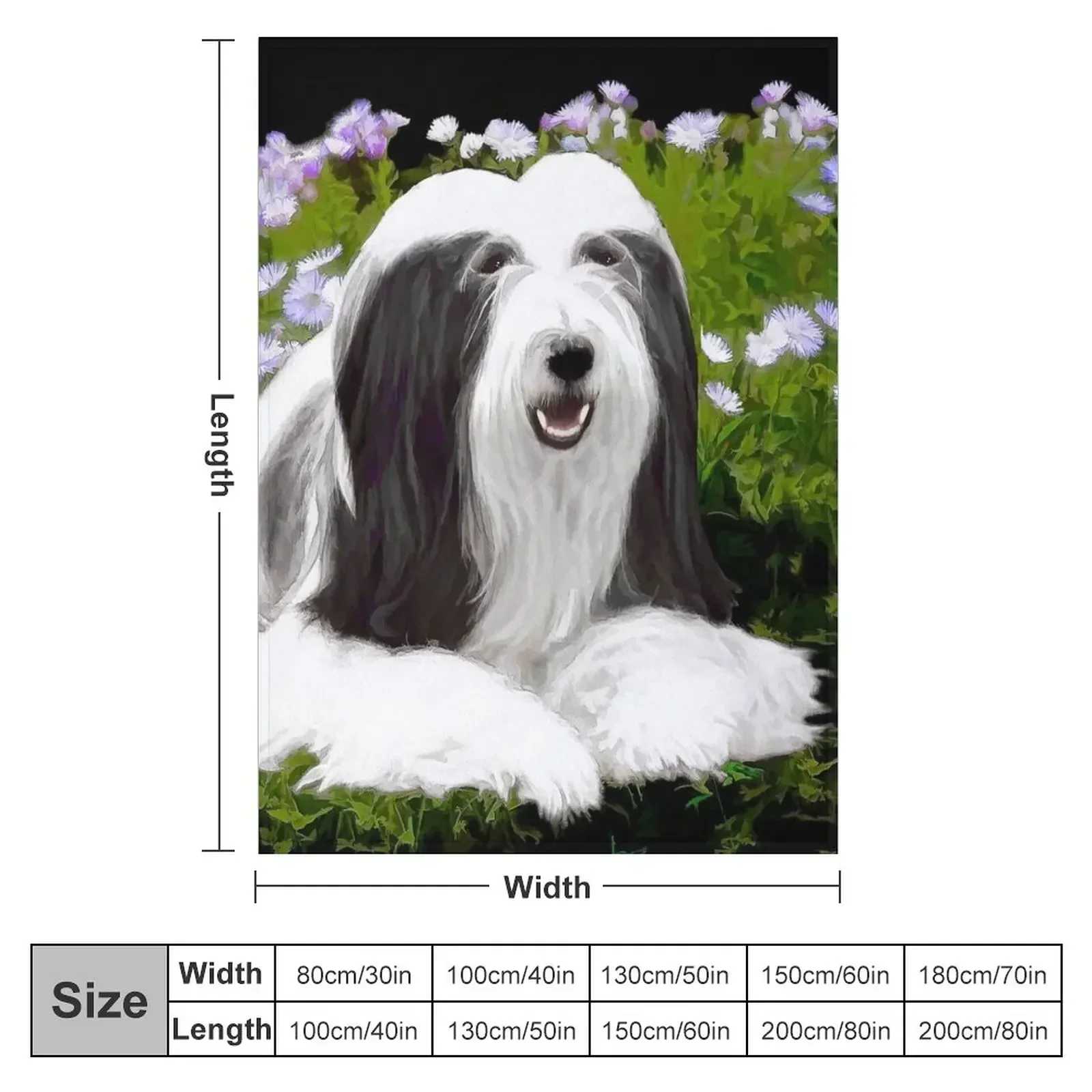 Bearded Collie Throw Blanket Comforter Personalized Gift cosplay anime Blankets