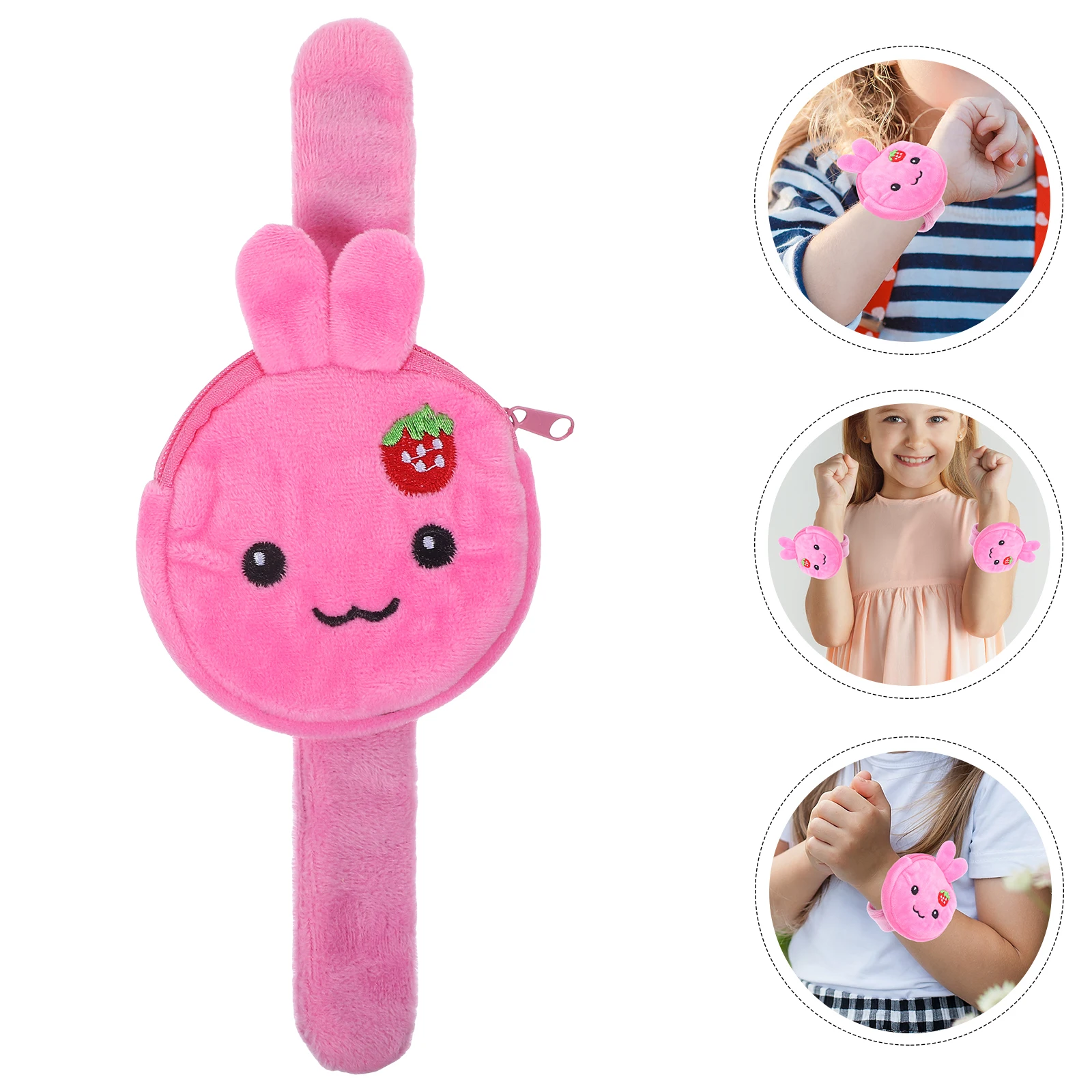 

2 Pcs Rabbit Bracelet Cute Slap Bracelets Children's Snap Animal Mini Braclets Cloth Party Favors Cartoon