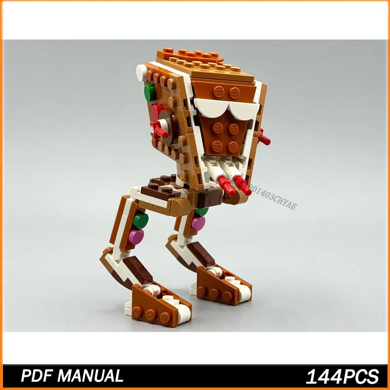 

Gingerbread New Sci-fi robot spaceship building block Space Wars model gift robot movie Series MOC-243165