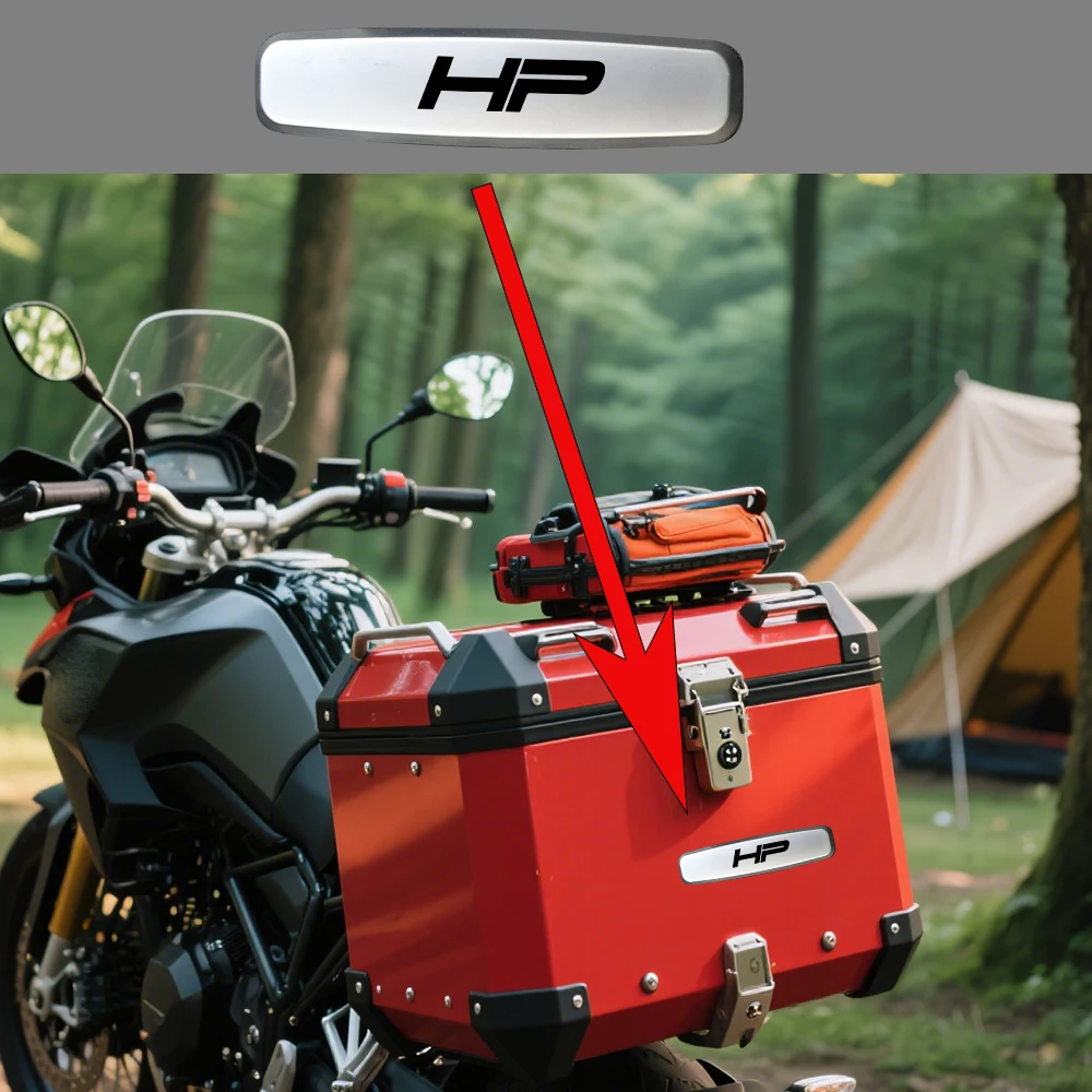 

Motorcycle Metal Emblem Scooter 3D sticker Badge Motorcycle rearview mirror decoration windshield stickers For BMW HP HP2 HP3 4