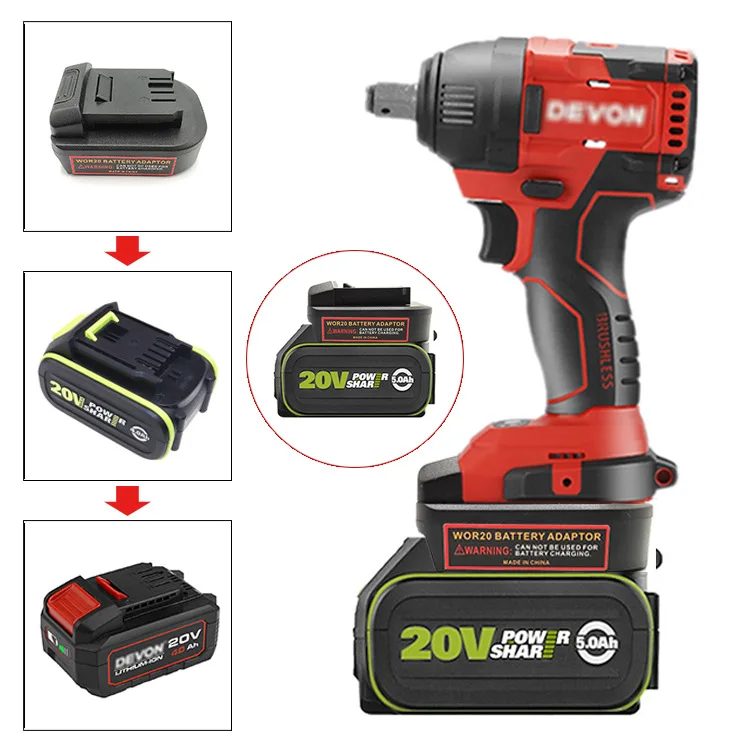 

5Pin Battery Adapter Converter for Worx Kress 20V Lithium Battery to for Dewalt 20V Power Tool Accessories DIY Modification