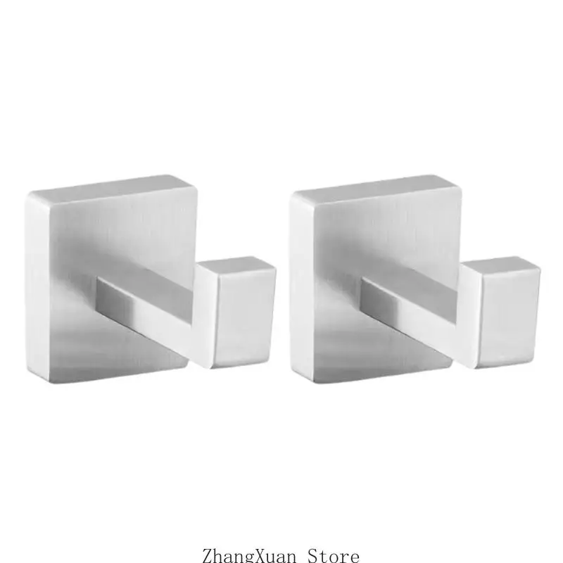 Stahl-Waschraum-Wandhaken mit quadratischer 1,97-Zoll-Montagebasis 3XUF – Detail 2