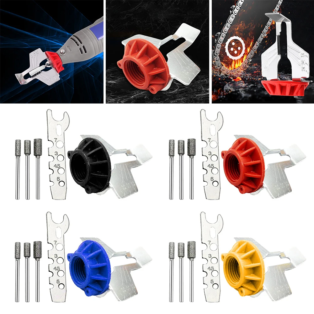 2 個のチェーンソー研磨キットチェーンソー研磨機電動チェーンソー研削ツールロータリーシャープナーチェーンマシン電動工具アクセス