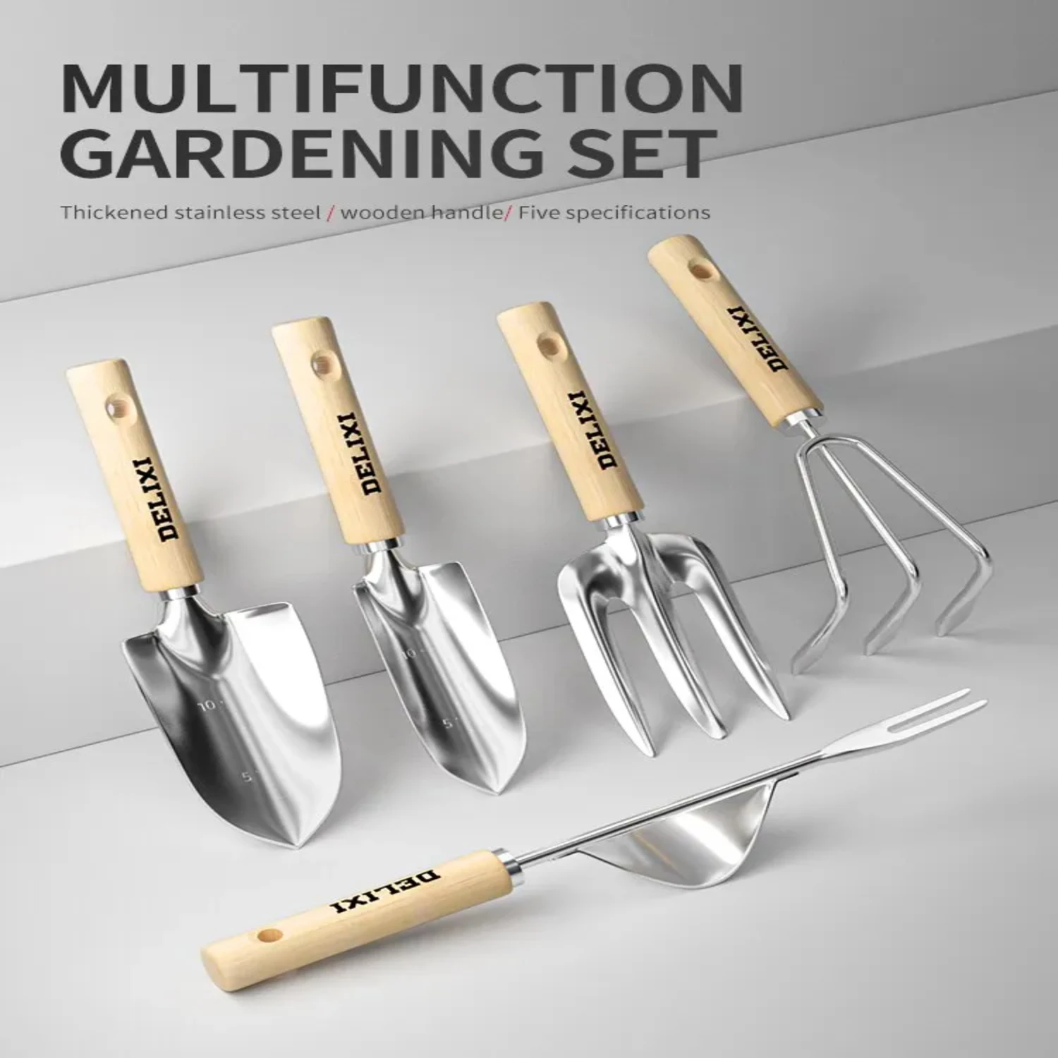 Ensemble d'outils de jardinage de qualité supérieure, Foy en bois confortable, Essentiel pour Green Th