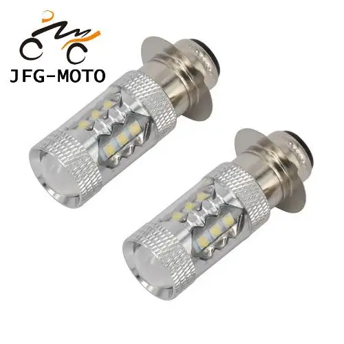 Super LED Headlights Bulbs Motorcycles 2PCS 80W For YAMAHA ATV YFM350 400 450 660 700 Raptor Blaster 200 Banshee 350 Grizzly