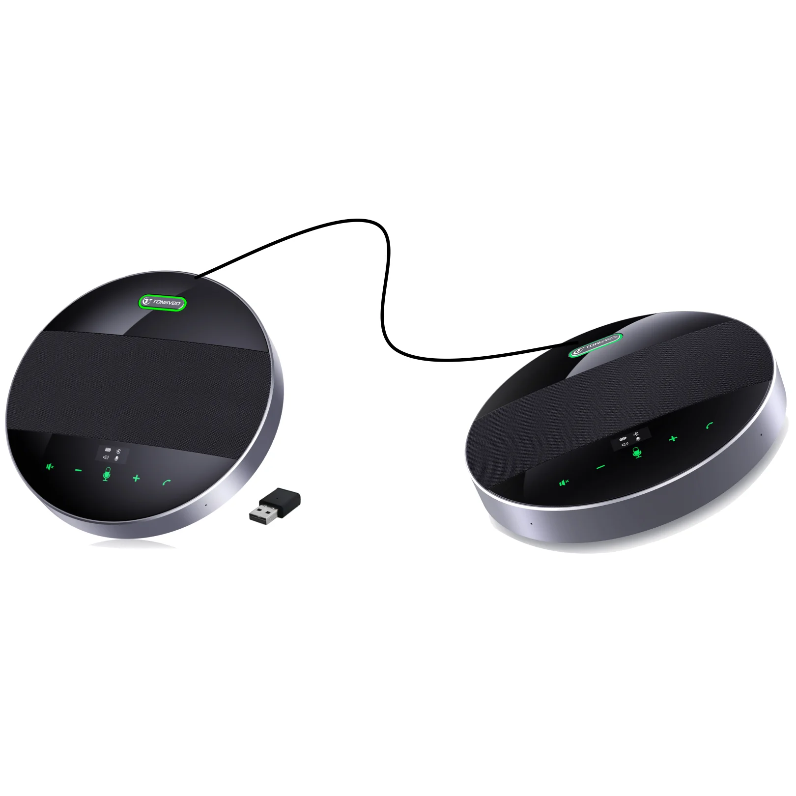 Omnidirectional Daisy Chain Conference Speakerphone  Wireless microphone for 150 square meters Large conference zoom