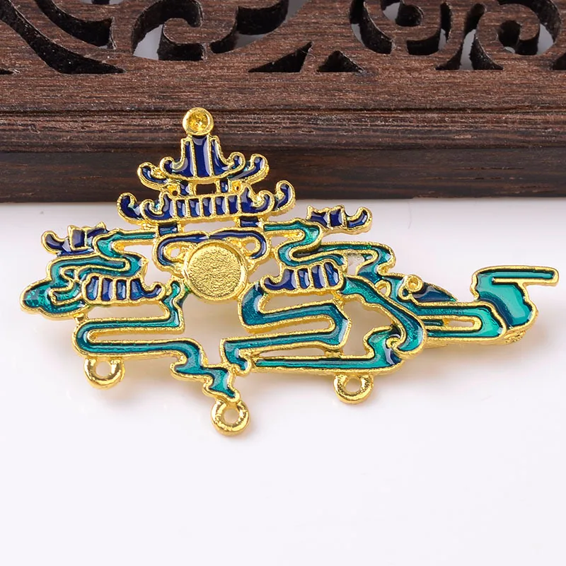 dripping-pendant-diy-antique-new-symmetrical-pavilion-dripping-oil-imitation-burnt-blue-cloisonne-accessories-manufacturer-spot