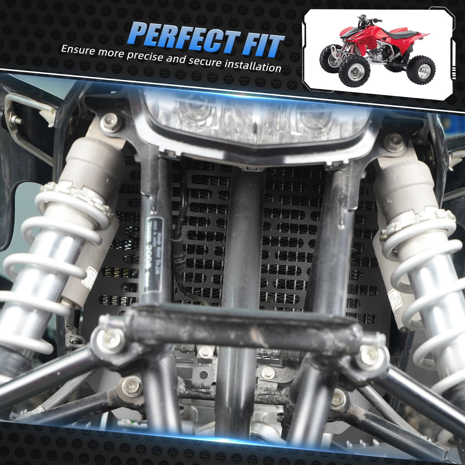 

Quad Radiator Guard Cover ATV For HONDA TRX450R TRX450ER 19010-HP1-601 6061-T6 Aluminum Excellent Filtration Performance