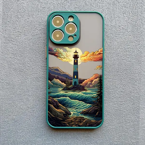 Sonnenaufgangslandschaft Handyhülle für iPhone 17 15 14 Plus Pro Max 16 13 12 11 Pro Max Mini XR X XS Plus Wunderschöne Mountain River Cover – Detail 8