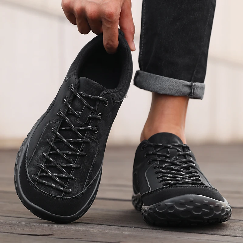 Outdoor Herren Casual Sneakers Minimalistische Breitzehen-Barfußschuhe Leichte Zero-Sole-Wanderschuhe Paar-Kletterschuhe – Detail 8