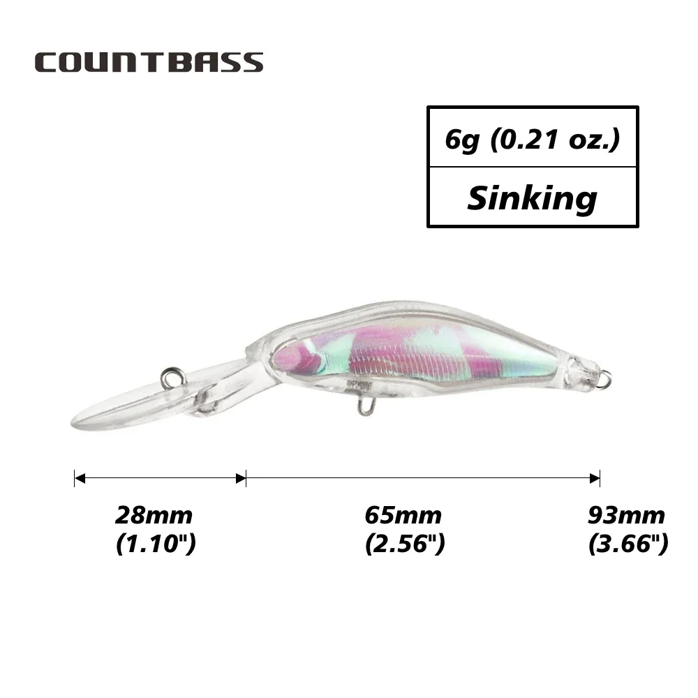 10Pcs Blank Hard Lures 65mm/2.6