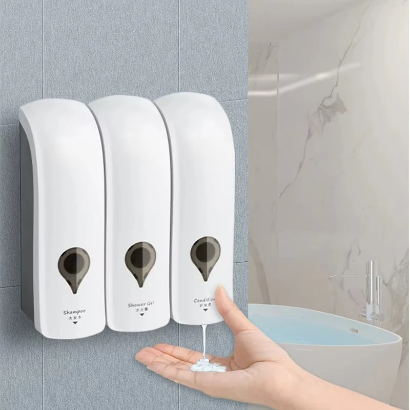 

Wall Luxury Hotel Bathroom Shower Lotion Bottle Soap Dispenser Set