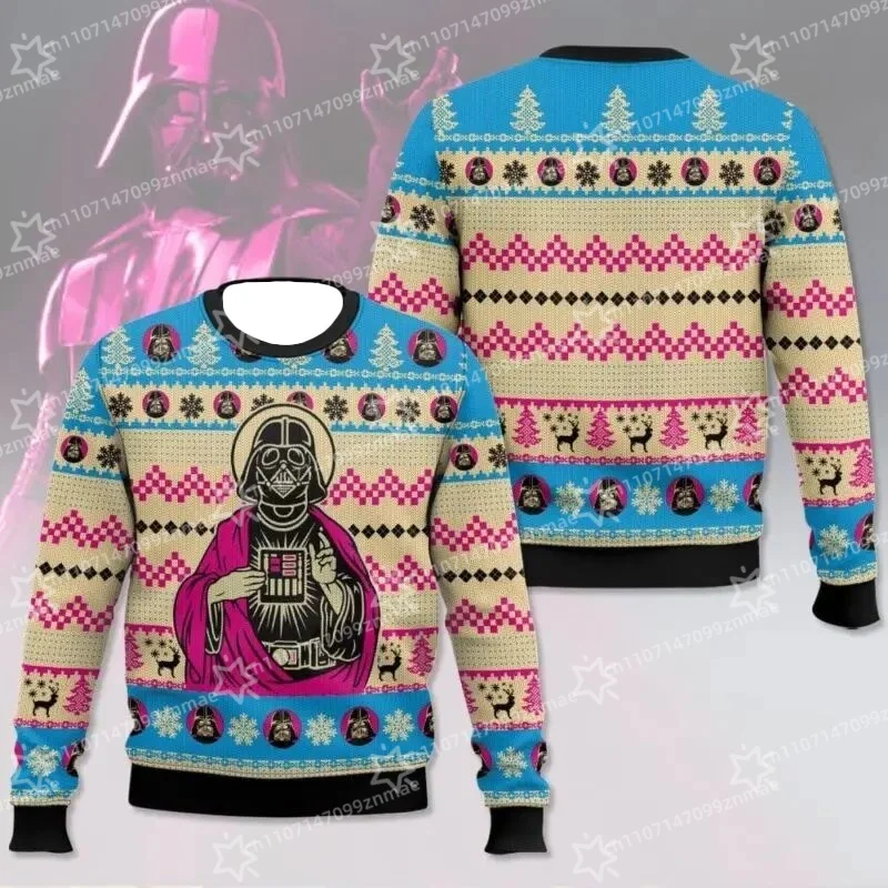 Disney Christmas Ugly Sweater Merry Mas Sweatshirt Darth Vader Weihnachten Galaxy's Edge Weihnachtsgeschenk für Männer Frauen Pullover