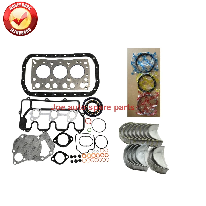 

Полный комплект прокладок для капитального ремонта двигателя, основной комплект соединительного подшипника коленчатого вала, поршневое кольцо для двигателя Isuzu: 3LA1